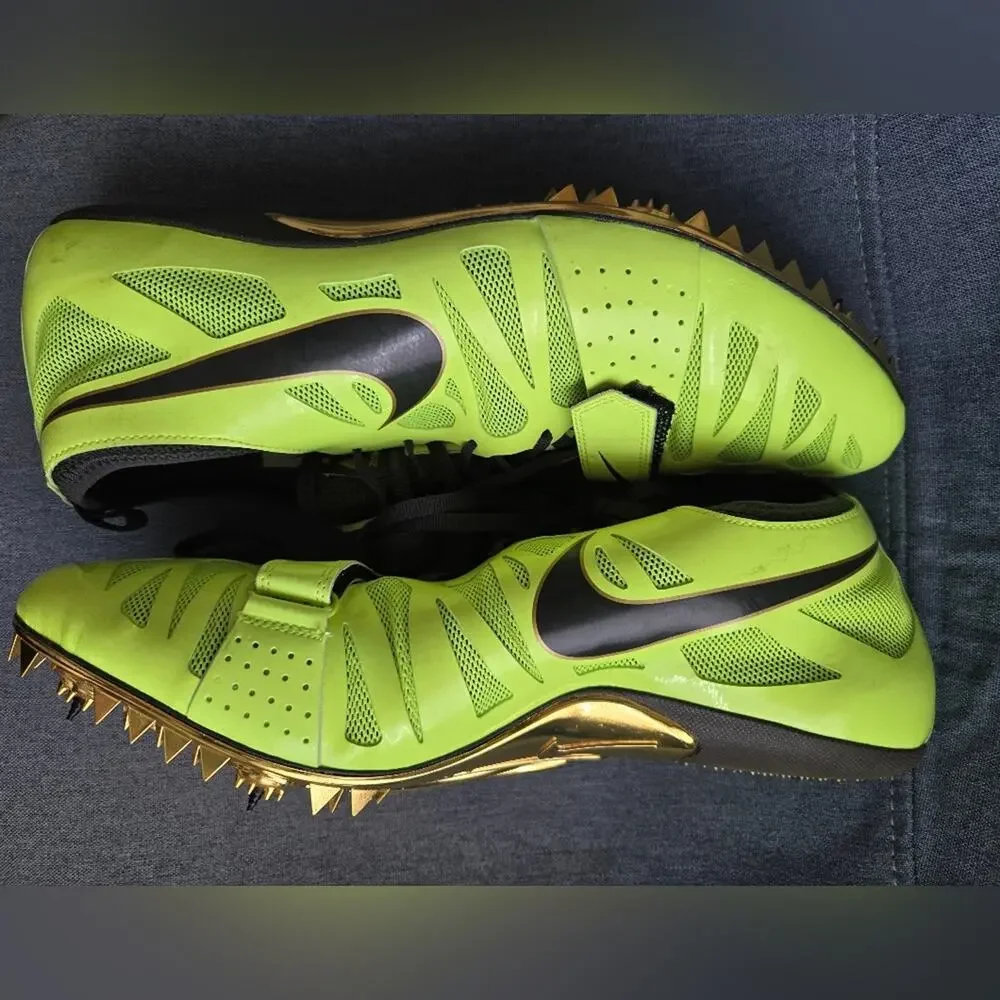Nike Zoom Celar 4 Track Spikes NWOT Neon Yellow Black Size 13
